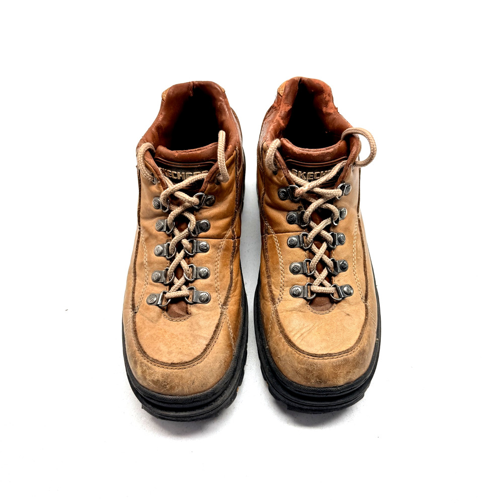 Skechers Boots US 10 Lug Sole Light Brown Leather Lace